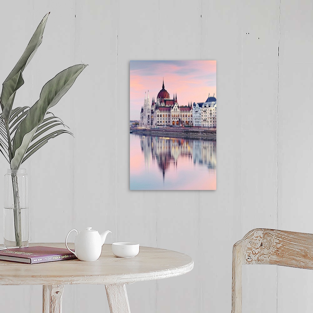 A farmhouse room featuring Hungary, Budapest, The Danube river and the Parliament building.