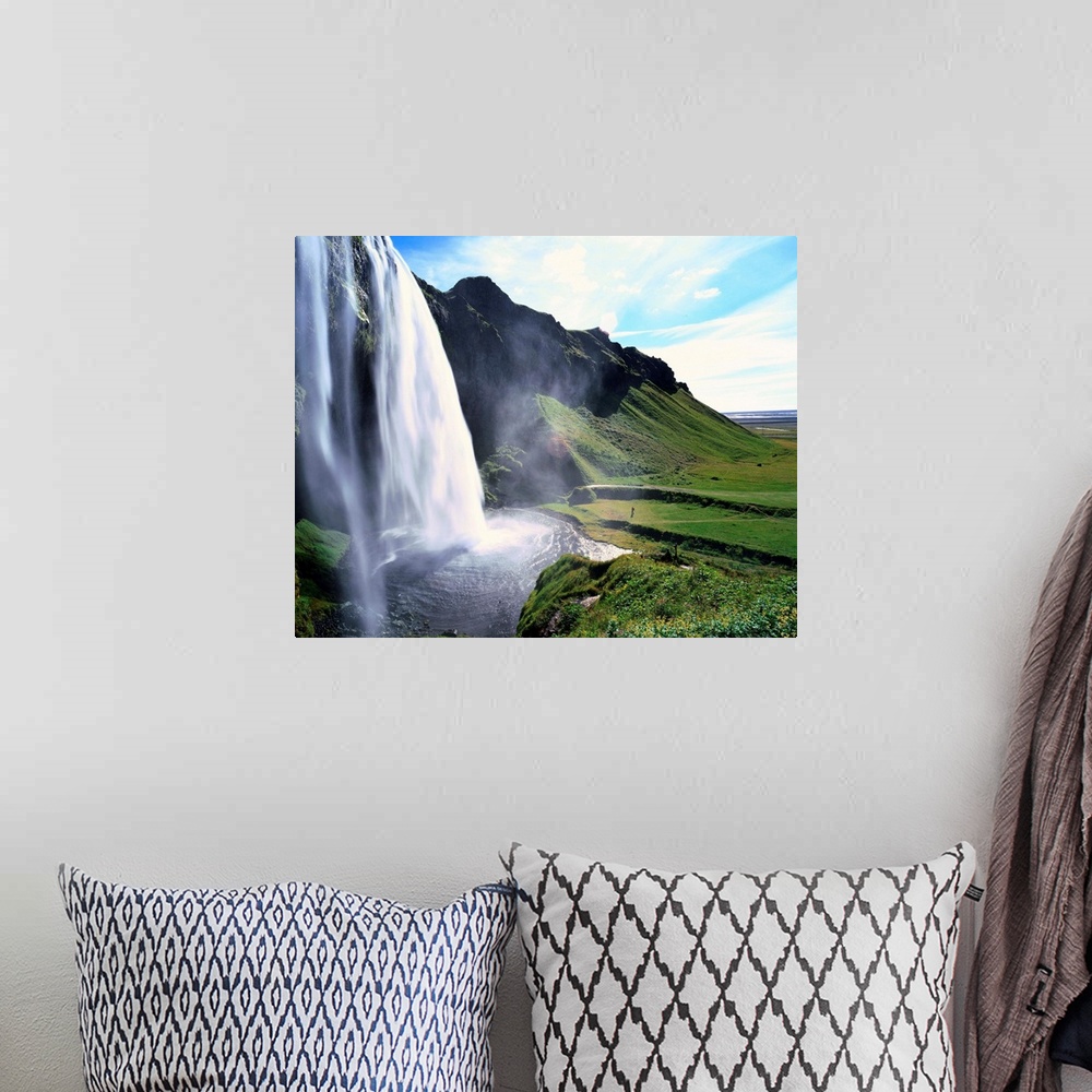 A bohemian room featuring Iceland, South Coast, Seljalandsfoss waterfall