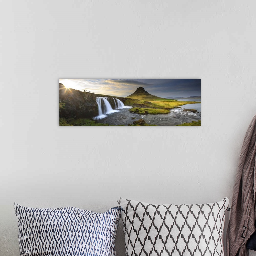 A bohemian room featuring Iceland, West Iceland, Vesturland, Kirkjufell mountain.