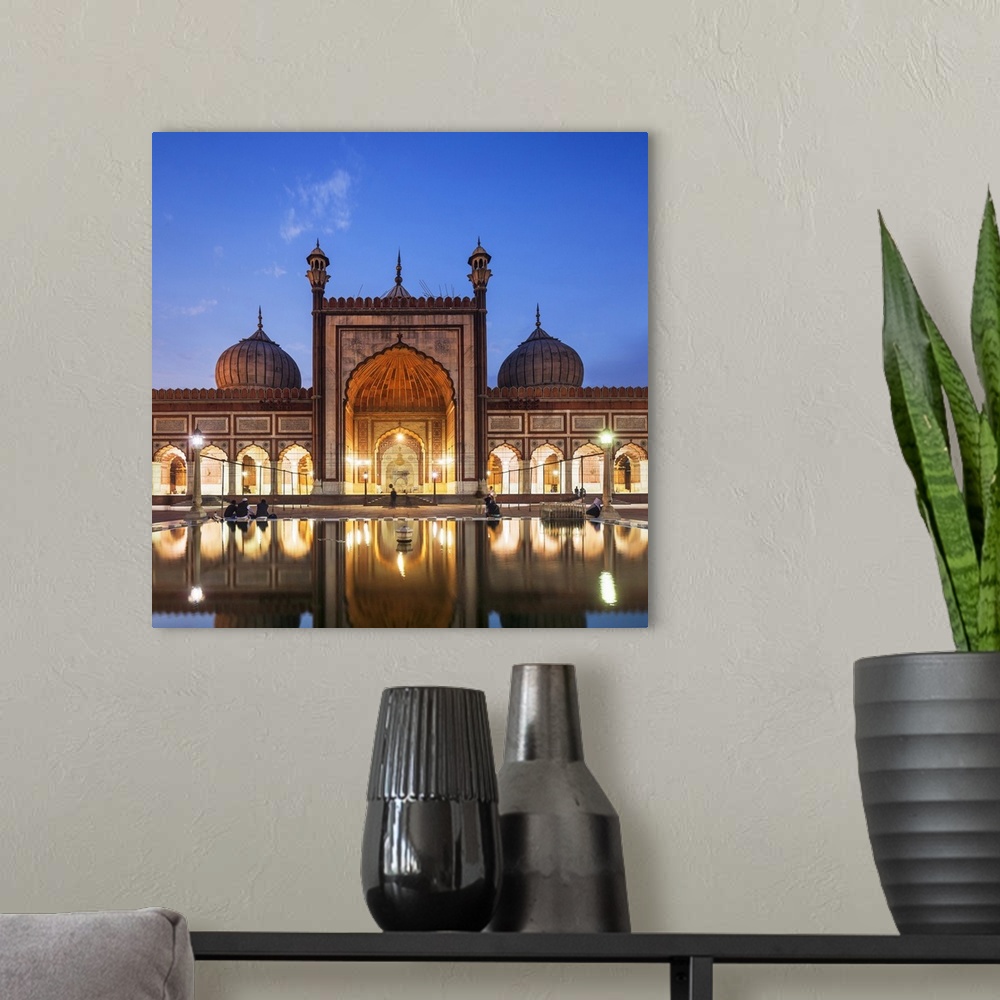 A modern room featuring India, Delhi Metropolitan Area, Delhi, Jama Masjid, Friday Mosque, in the Old Town of Delhi
