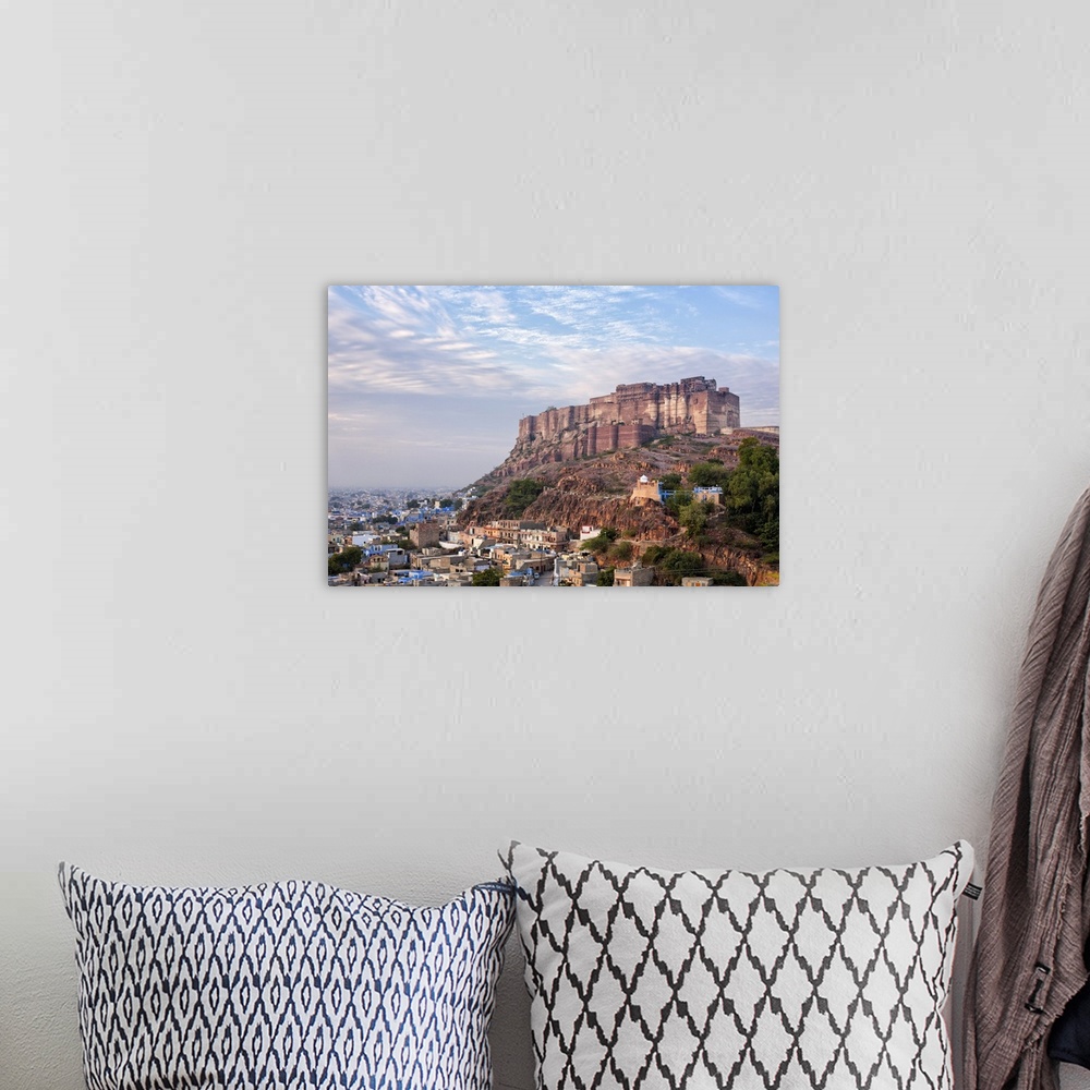 A bohemian room featuring India, Rajasthan, Jodhpur, Mehrangarh Fort and the city.