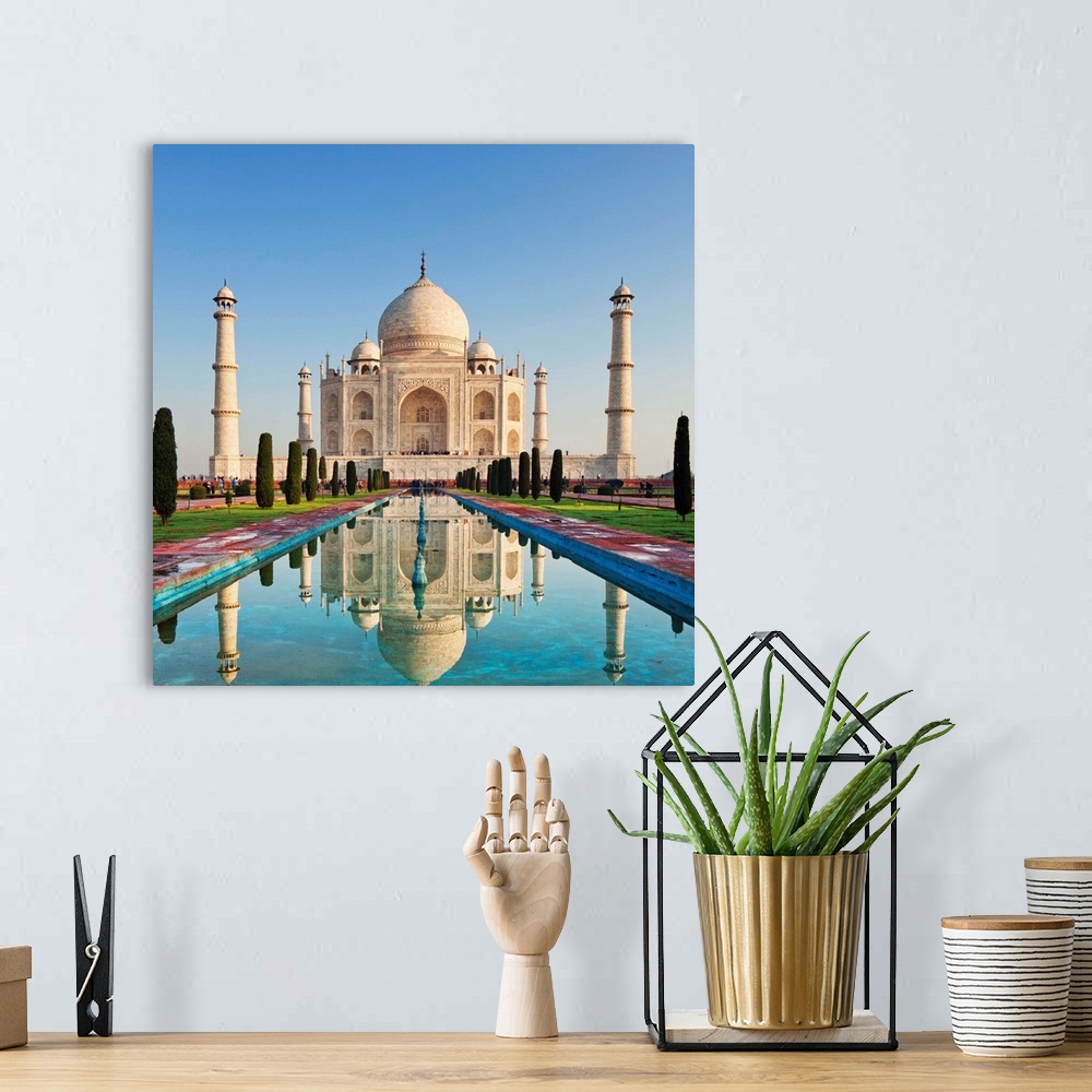 A bohemian room featuring India, Uttar Pradesh, Agra, Taj Mahal.
