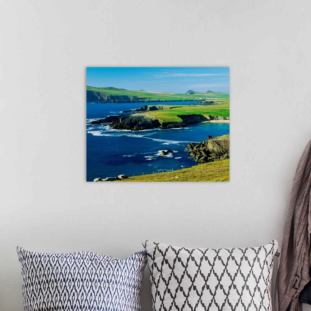 A bohemian room featuring Ireland, County Kerry, Clogher Head, landscape