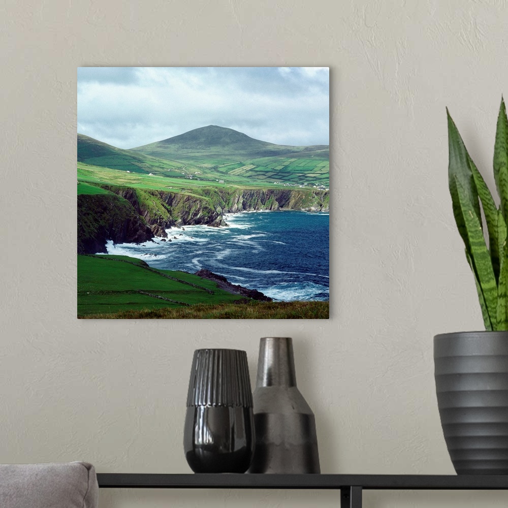 A modern room featuring Ireland, County Kerry, Dunmore Head, coastline