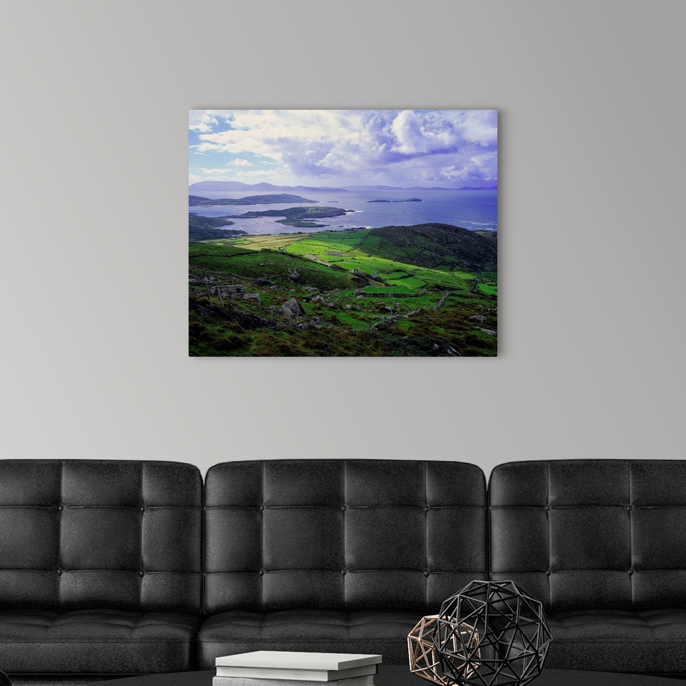 A modern room featuring Ireland, County Kerry, Ring of Kerry, view from Coomakesta pass