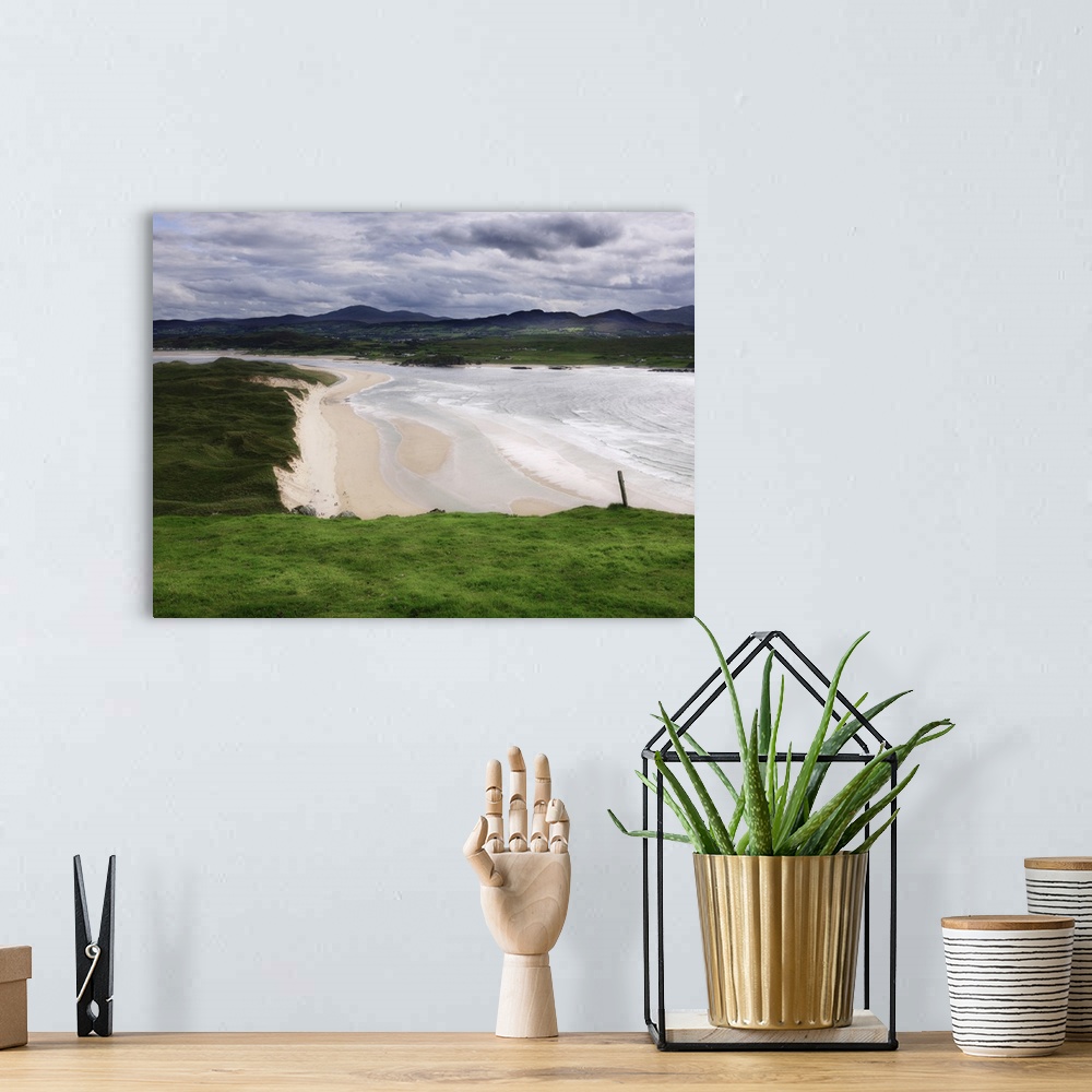 A bohemian room featuring Ireland, Donegal, Inishowen Peninsula, Landscape at Five Fingers Strand beach