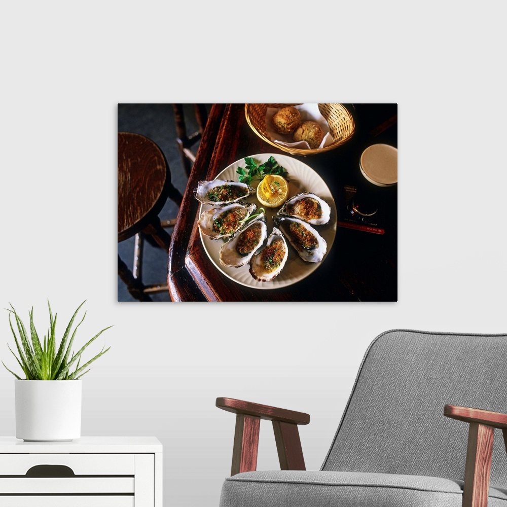 A modern room featuring Ireland, Galway, Connemara, Grilled oysters at O'Dowds Seafood Restaurant