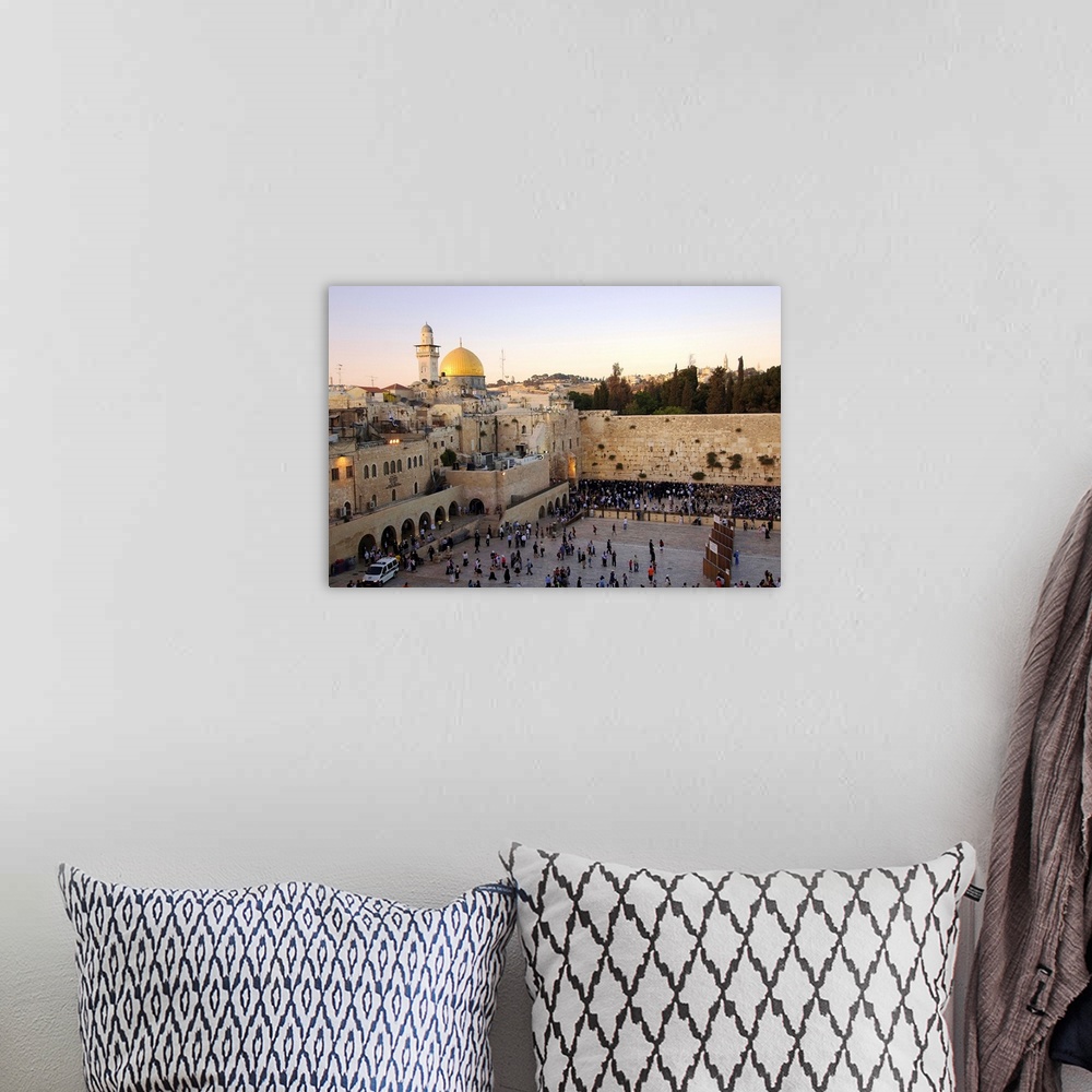 A bohemian room featuring Israel, Jerusalem, Jerusalem, Dome of the Rock, Western Wall, Wailing Wall, Middle East, Travel D...