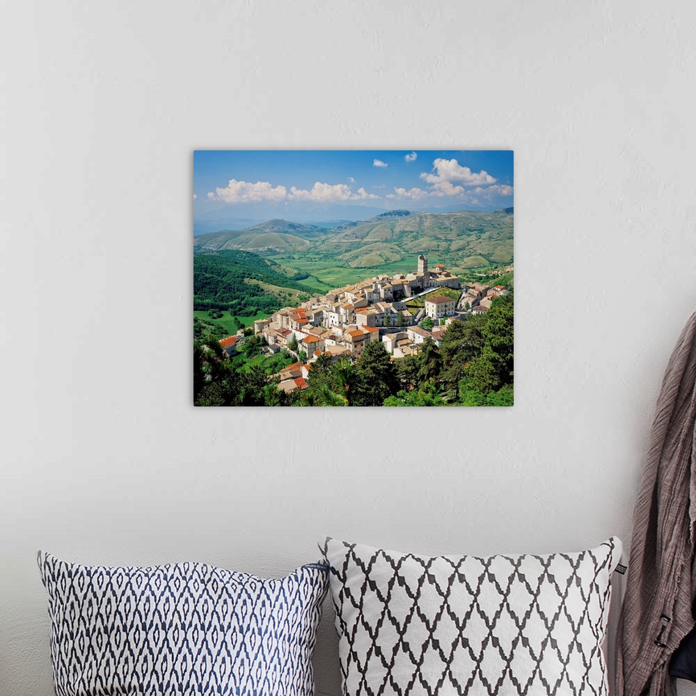 A bohemian room featuring Italy, Abruzzo, Abruzzi, Gran Sasso National Park, Castel del Monte