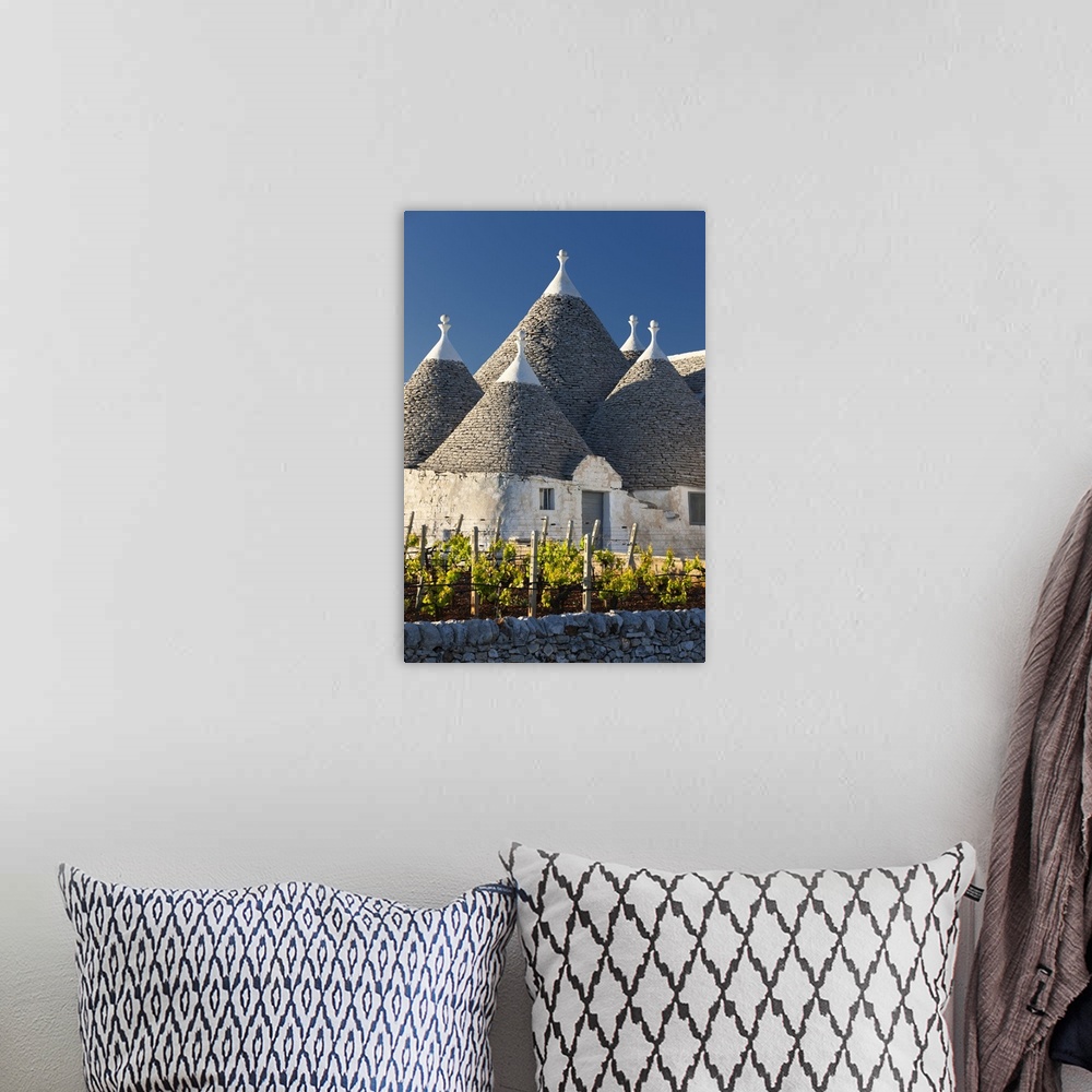 A bohemian room featuring Italy, Apulia, Bari district, Itria Valley, Trulli and vineyards