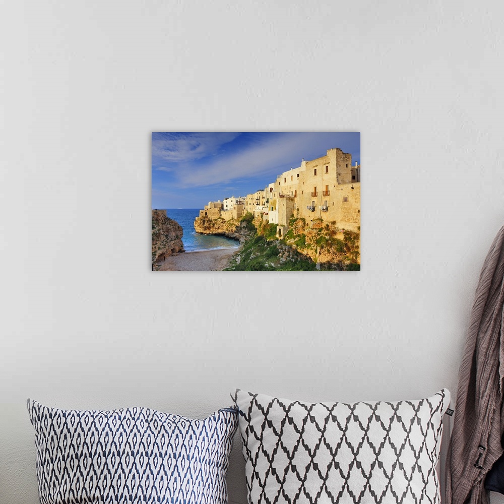 A bohemian room featuring Italy, Apulia, Mediterranean sea, Adriatic Coast, Bari district, Murge, Polignano a Mare