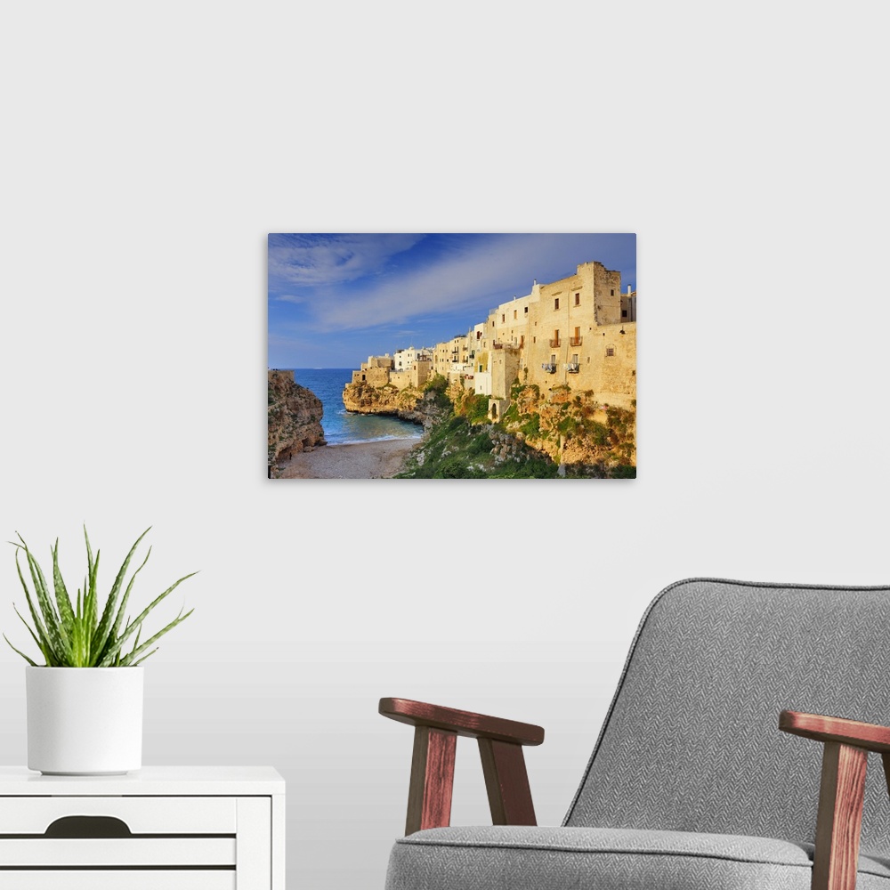 A modern room featuring Italy, Apulia, Mediterranean sea, Adriatic Coast, Bari district, Murge, Polignano a Mare