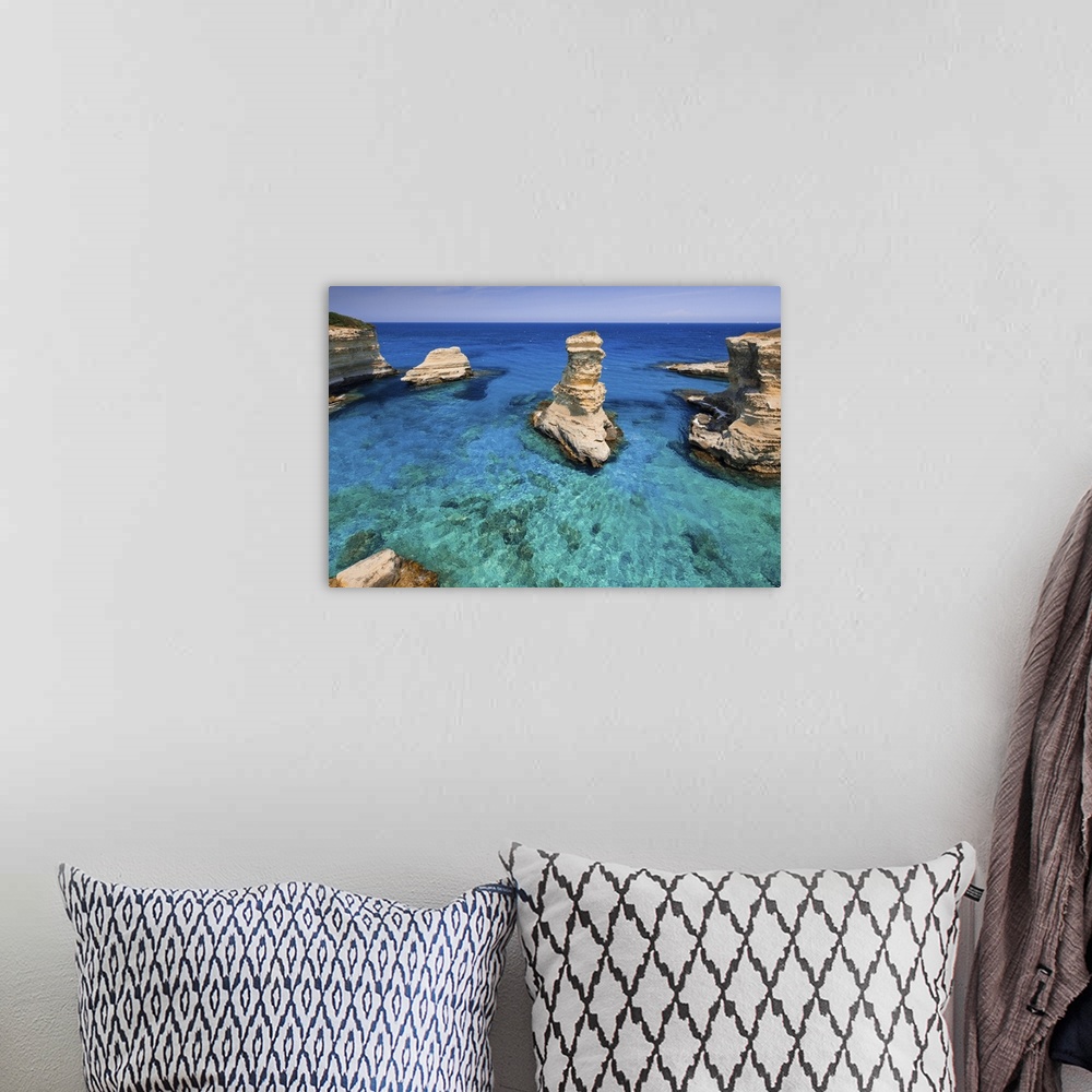 A bohemian room featuring Italy, Apulia, Salentine Peninsula, rocky coastline
