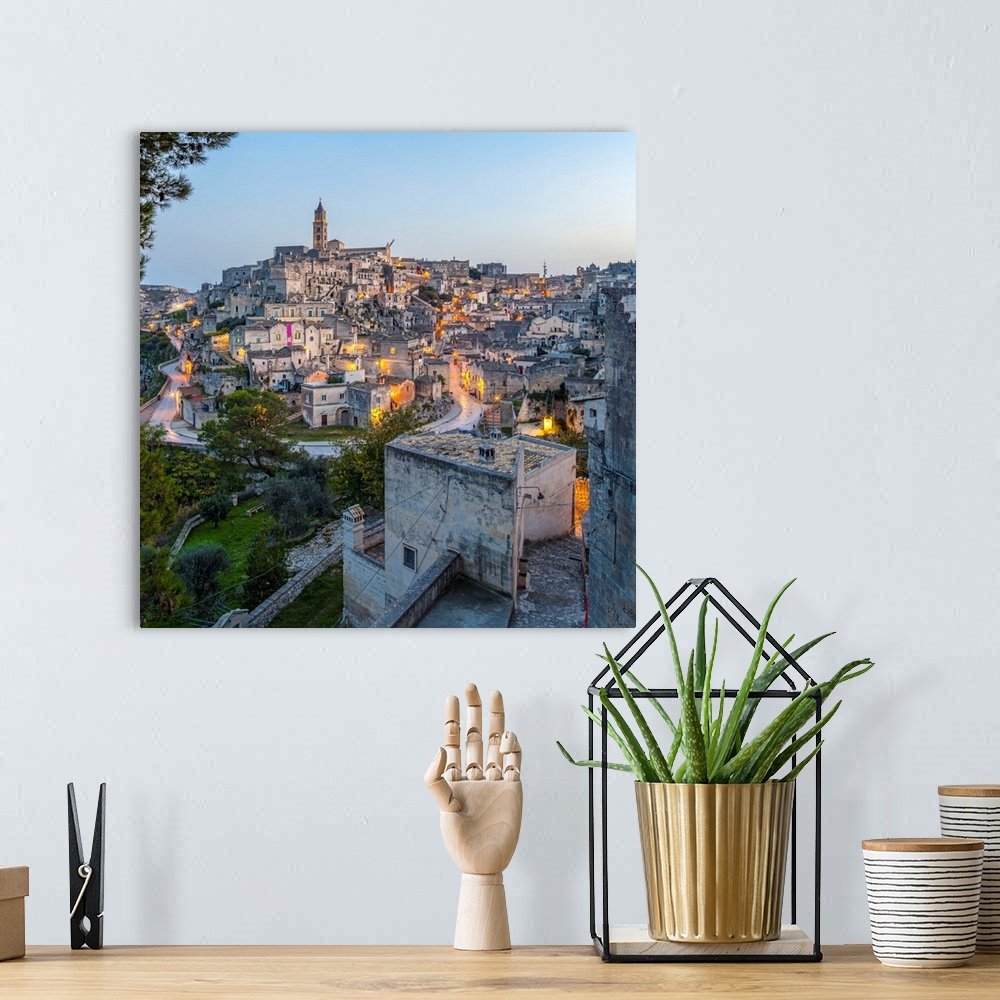 A bohemian room featuring Italy, Basilicata, Matera district, Matera, European Capital of Culture 2019, A view of the Civit...
