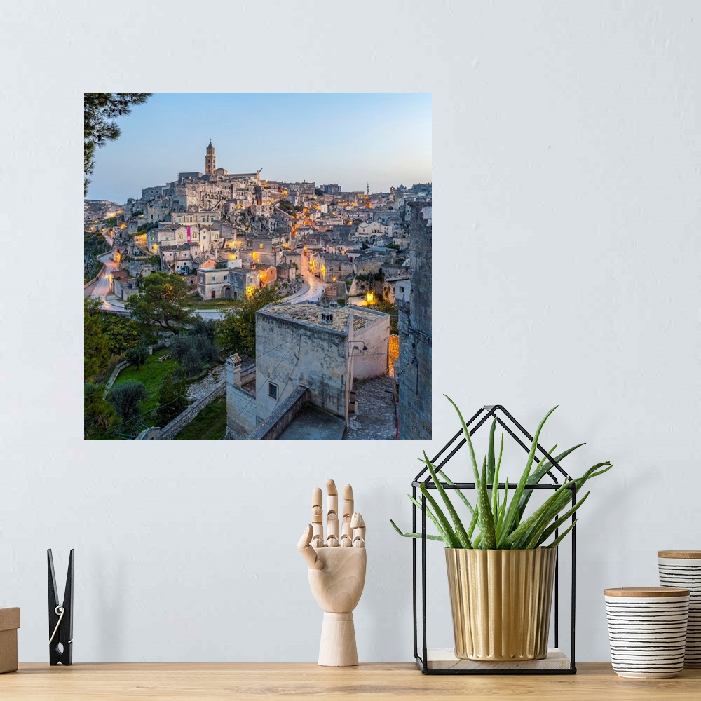 A bohemian room featuring Italy, Basilicata, Matera district, Matera, European Capital of Culture 2019, A view of the Civit...