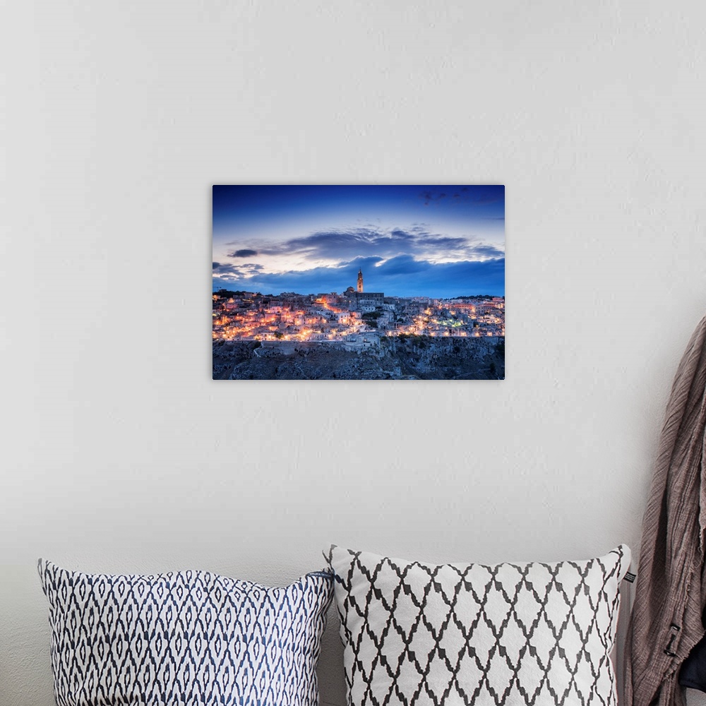 A bohemian room featuring Italy, Basilicata, Matera, European Capital of Culture 2019, Sassi and the Cathedral , view from ...