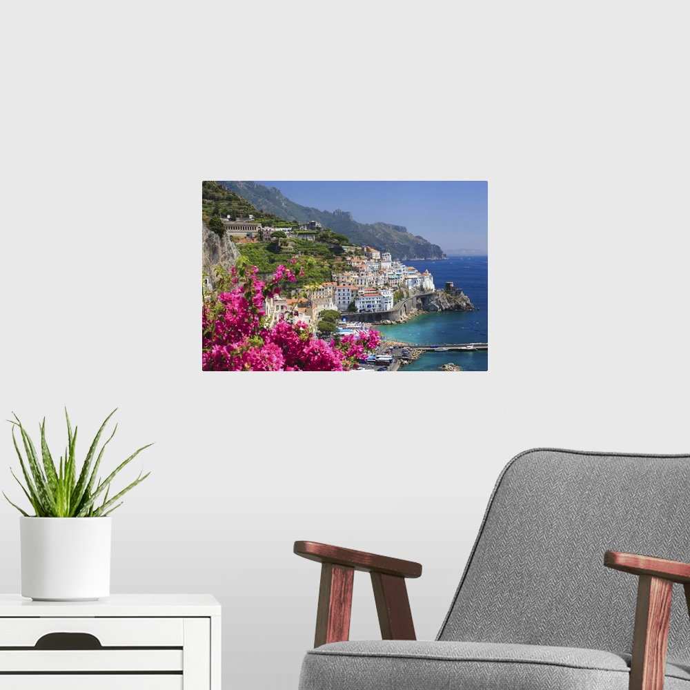A modern room featuring Italy, Campania, Amalfi Coast, Amalfi, Amalfi overview from Grand Hotel