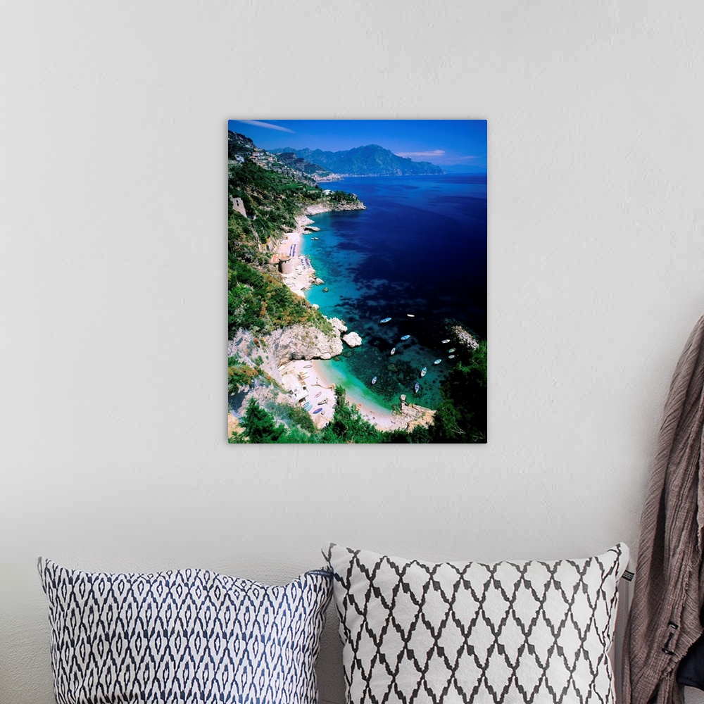 A bohemian room featuring Italy, Campania, Amalfi Coast, Conca dei Marini, coastline