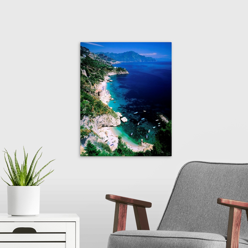 A modern room featuring Italy, Campania, Amalfi Coast, Conca dei Marini, coastline