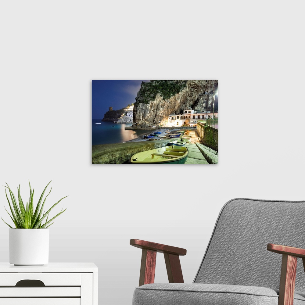 A modern room featuring Italy, Campania, Amalfi Coast,  Peninsula of Sorrento, Praiano, Marina di Praia