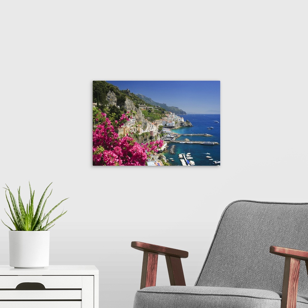 A modern room featuring Italy, Campania, Amalfi Coast, Salerno district, Peninsula of Sorrento, Amalfi