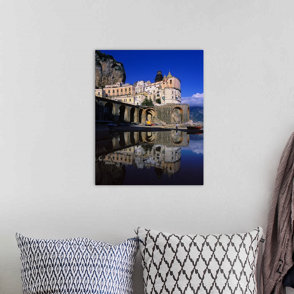 A bohemian room featuring Italy, Campania, Amalfi Coast, view of Atrani