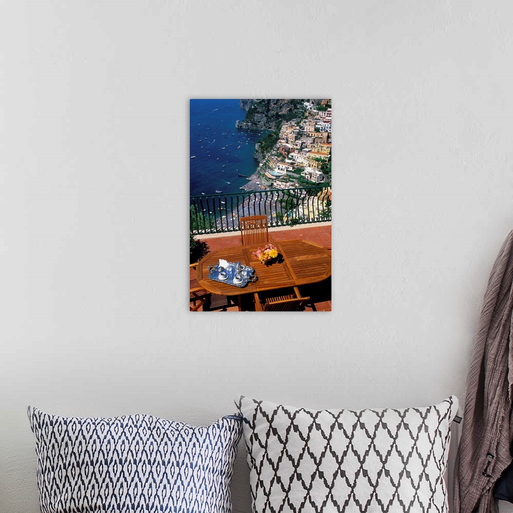 A bohemian room featuring Italy, Campania, Amalfi coast, view of Positano