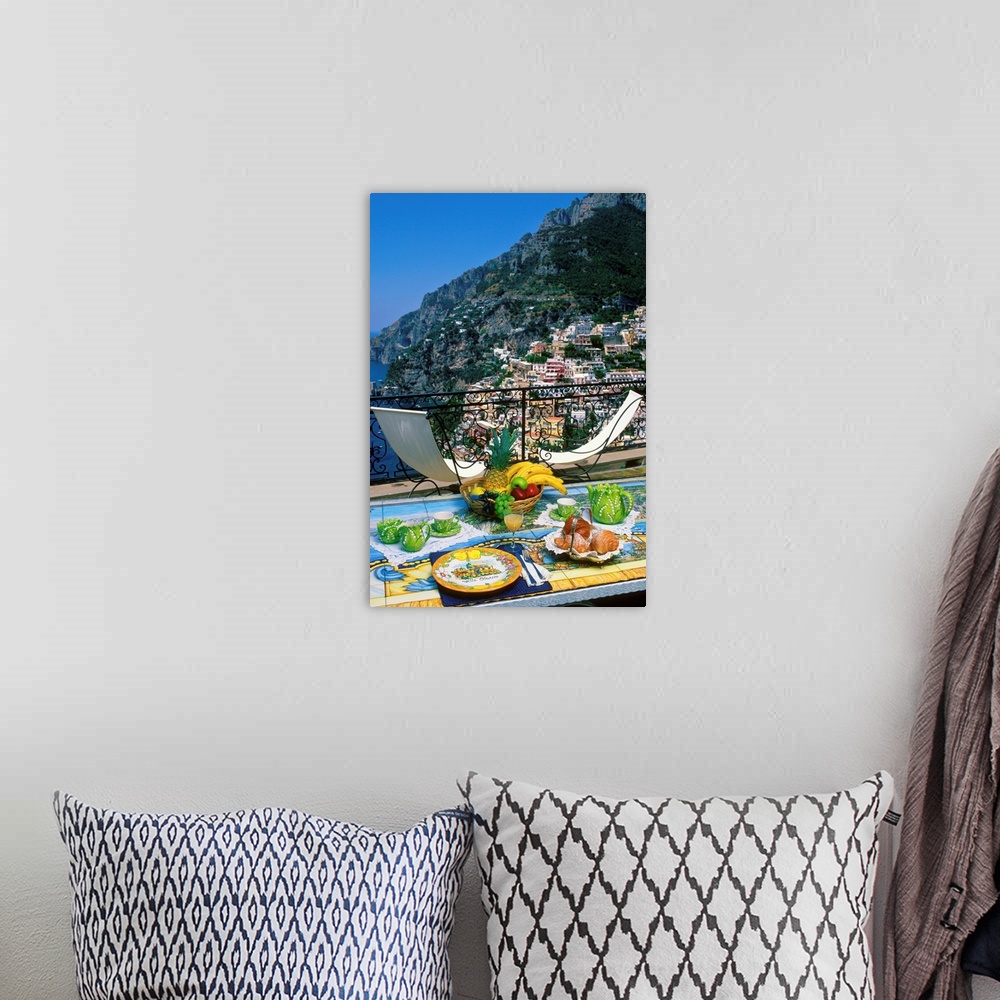 A bohemian room featuring Italy, Campania, Amalfi Coast, view of Positano