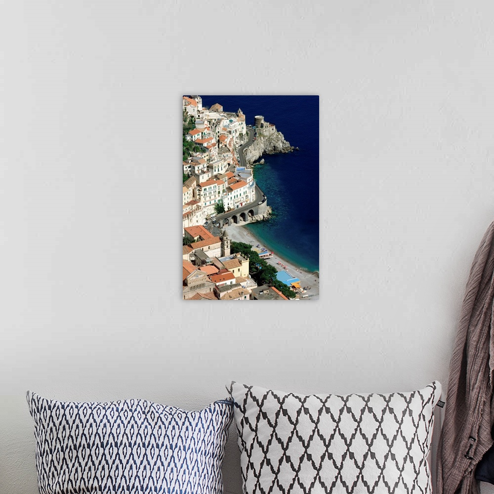 A bohemian room featuring Italy, Campania, Amalfi Coast, view over town and coast