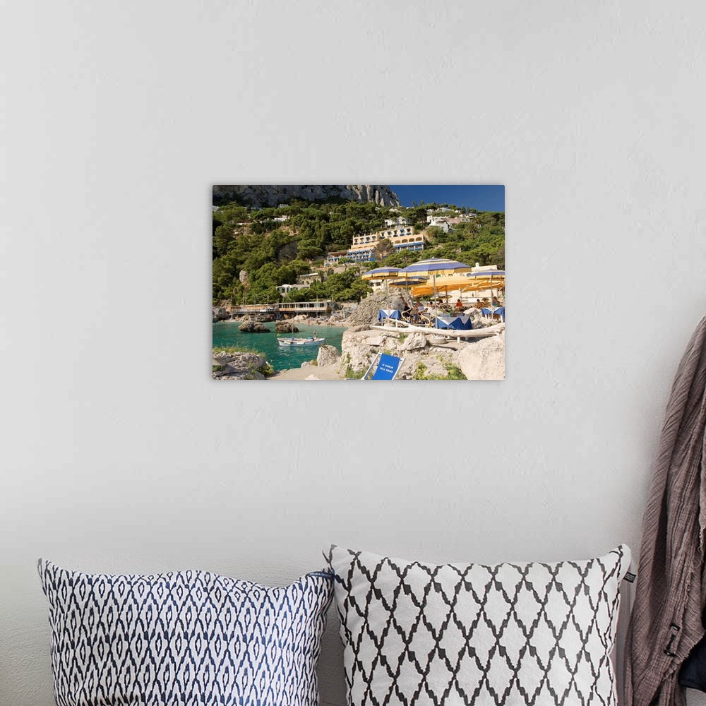 A bohemian room featuring Italy, Campania, Capri, Marina Piccola beach