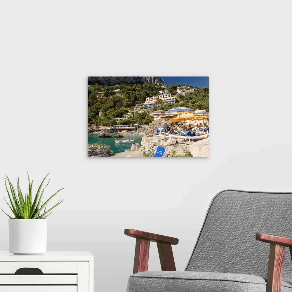 A modern room featuring Italy, Campania, Capri, Marina Piccola beach