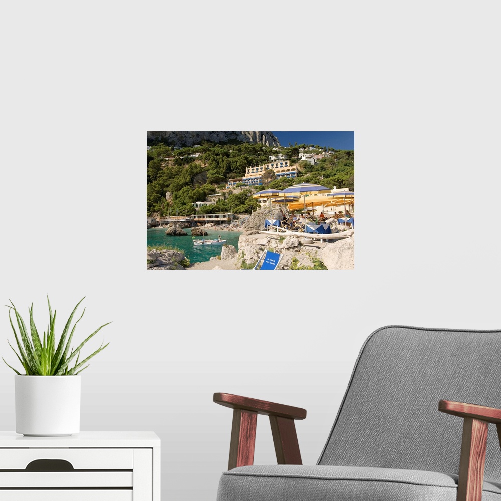 A modern room featuring Italy, Campania, Capri, Marina Piccola beach