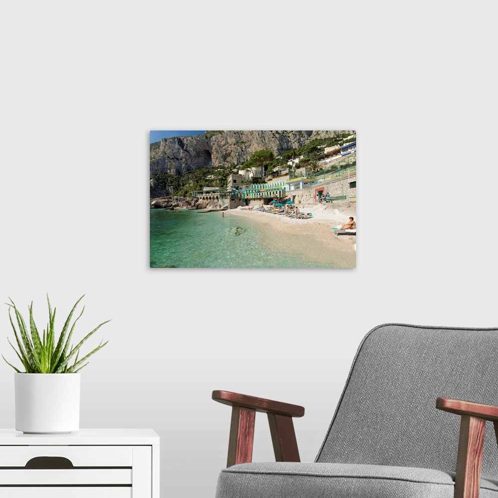 A modern room featuring Italy, Campania, Capri, Marina Piccola beach, Bagni Internazionali