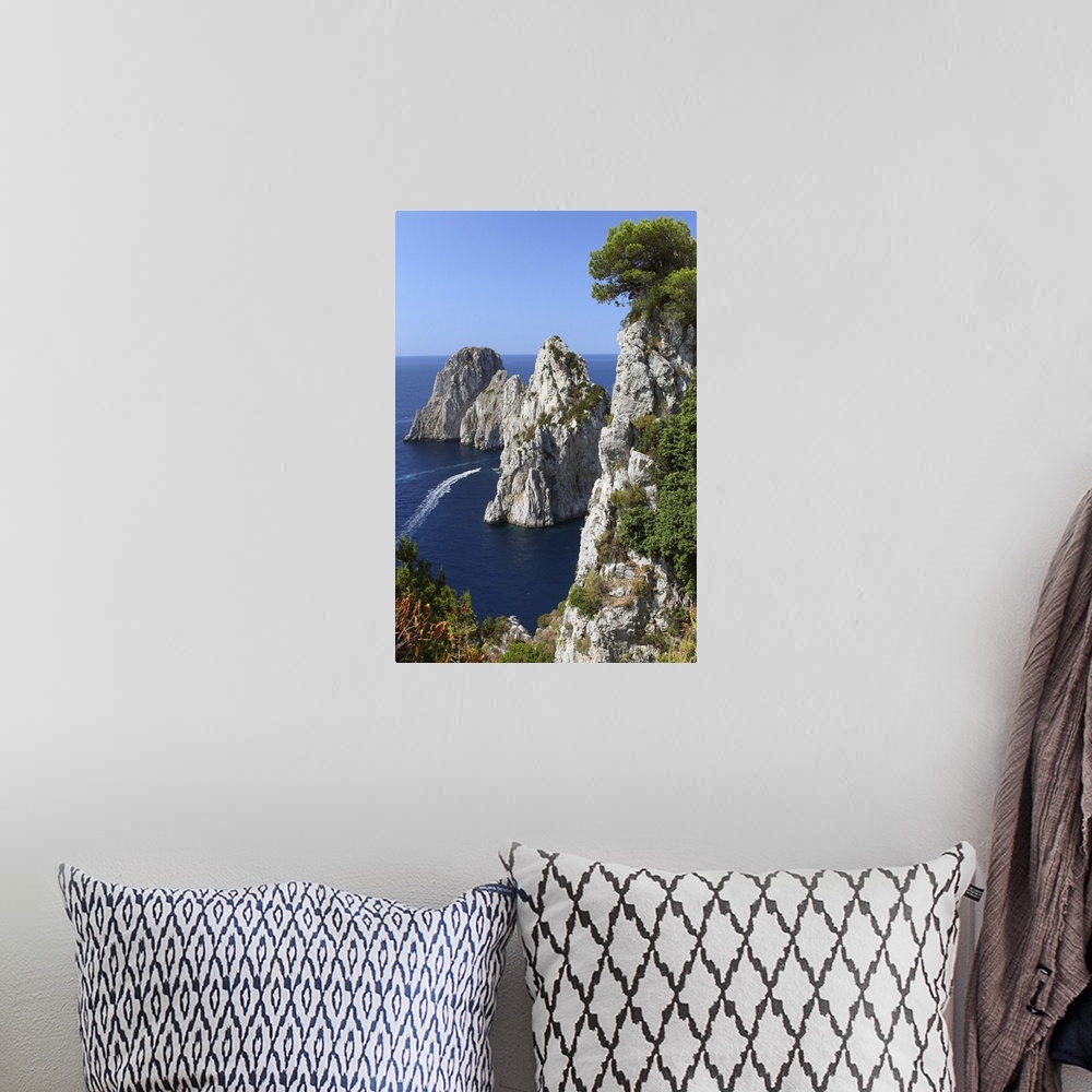 A bohemian room featuring Italy, Campania, Capri, The Faraglioni (stack rocks)