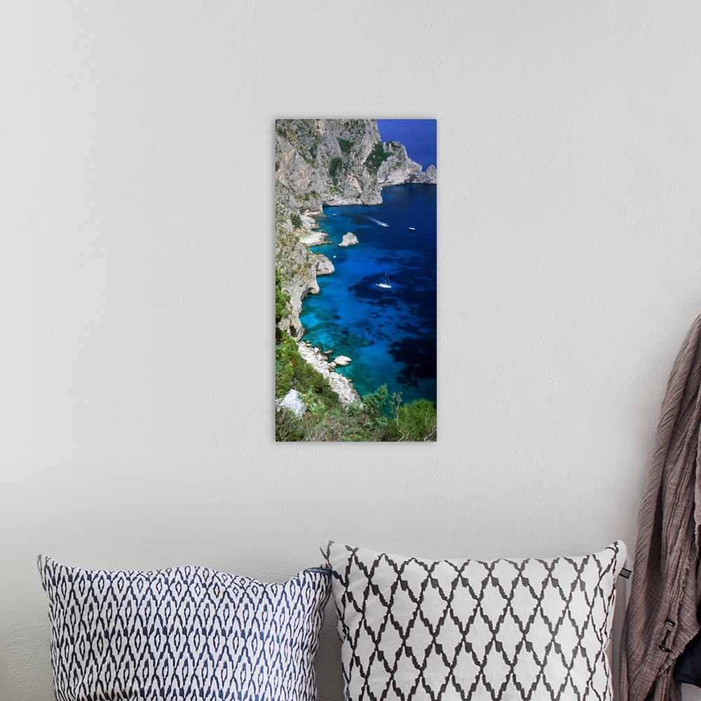 A bohemian room featuring Italy, Campania, Capri, view from Punta Massullo