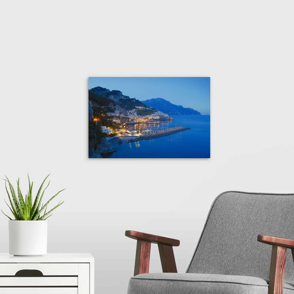 A modern room featuring Italy, Campania, Salerno district, Amalfi Coast, Mediterranean sea, Tyrrhenian sea, Tyrrhenian co...