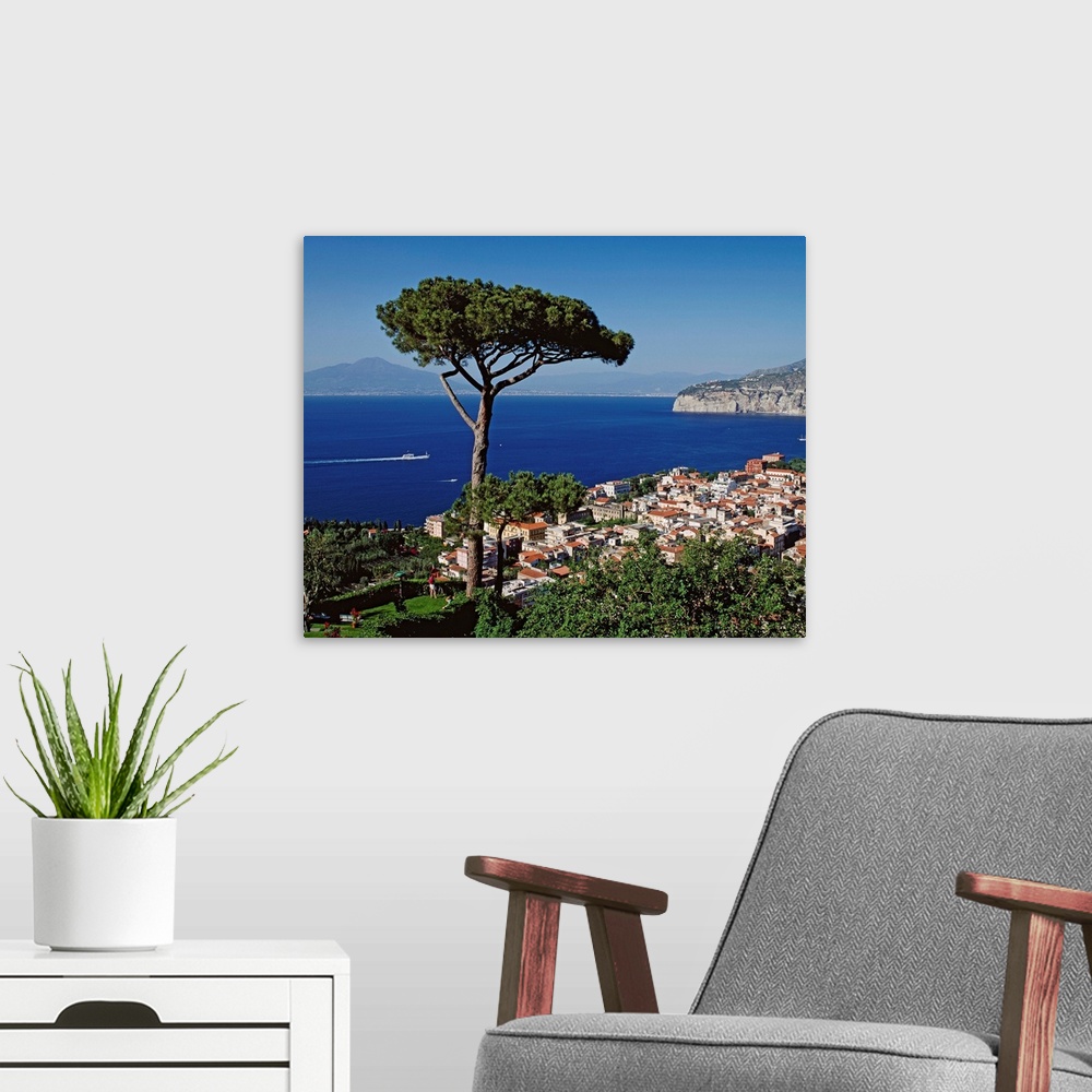 A modern room featuring Italy, Campania, Peninsula of Sorrento, Sorrento, Gulf of Naples