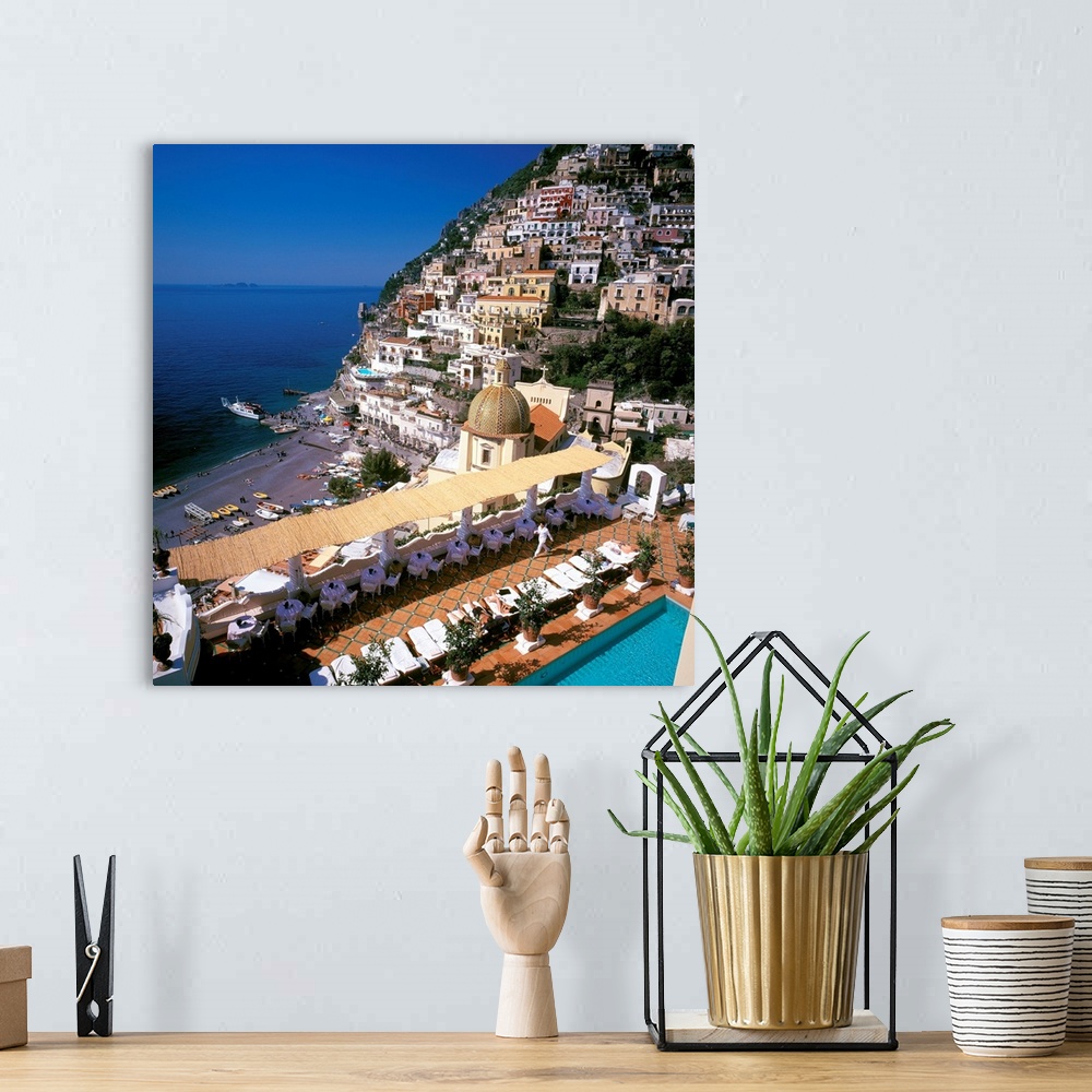 A bohemian room featuring Italy, Campania, Positano, hotel, town and beach, Amalfi coast