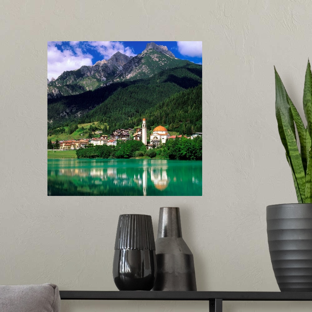 A modern room featuring Italy, Dolomites, Cadore, Auronzo, lake Santa Catarina