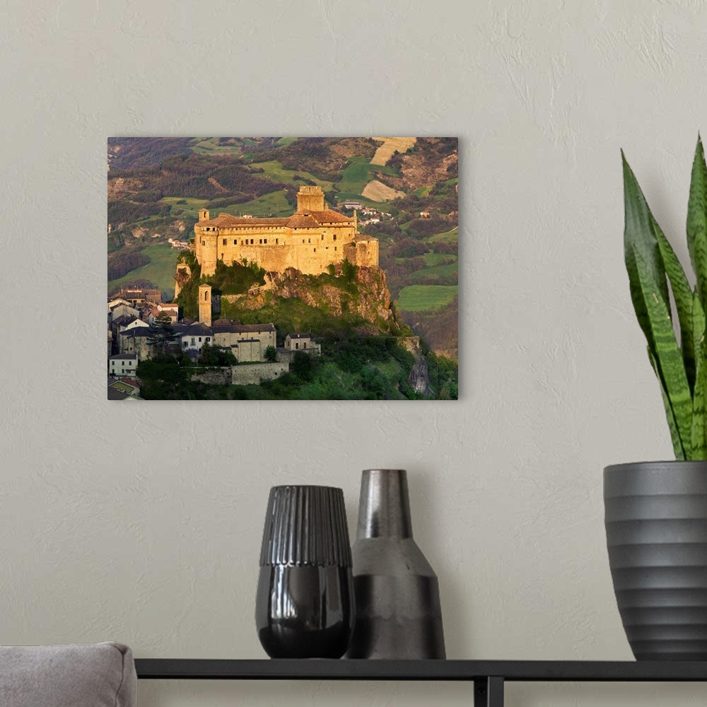 A modern room featuring Italy, Emilia-Romagna, Mediterranean area, Parma district, Bardi, The Castle of Bardi
