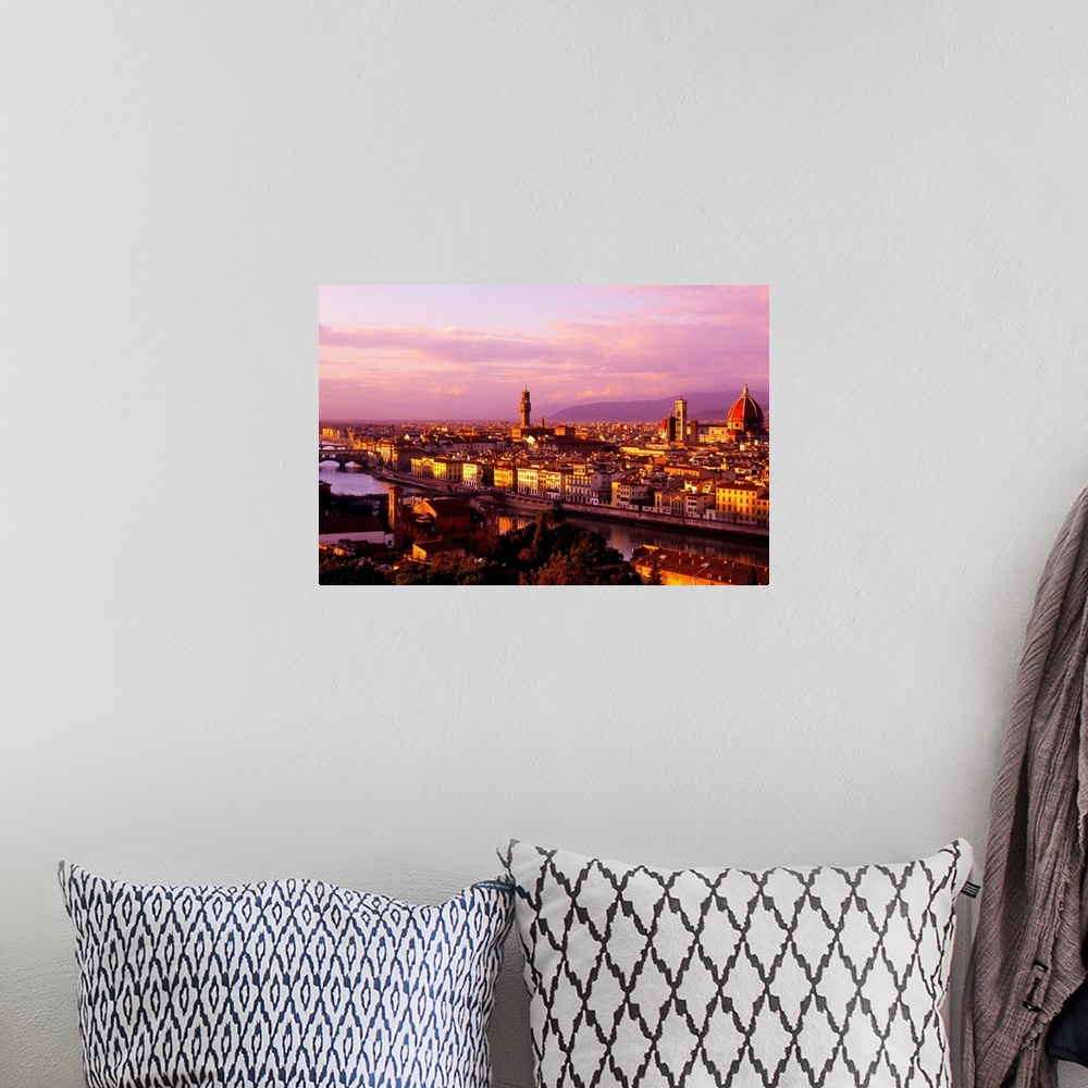 A bohemian room featuring Italy, Florence, Firenze, Tuscany, A view of the town from Piazzale Michelangelo