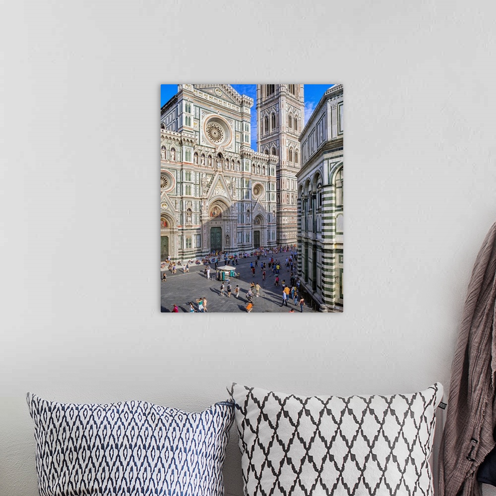 A bohemian room featuring Italy, Tuscany, Firenze district, Florence, Piazza Duomo, Duomo Santa Maria del Fiore, Duomo, Gio...