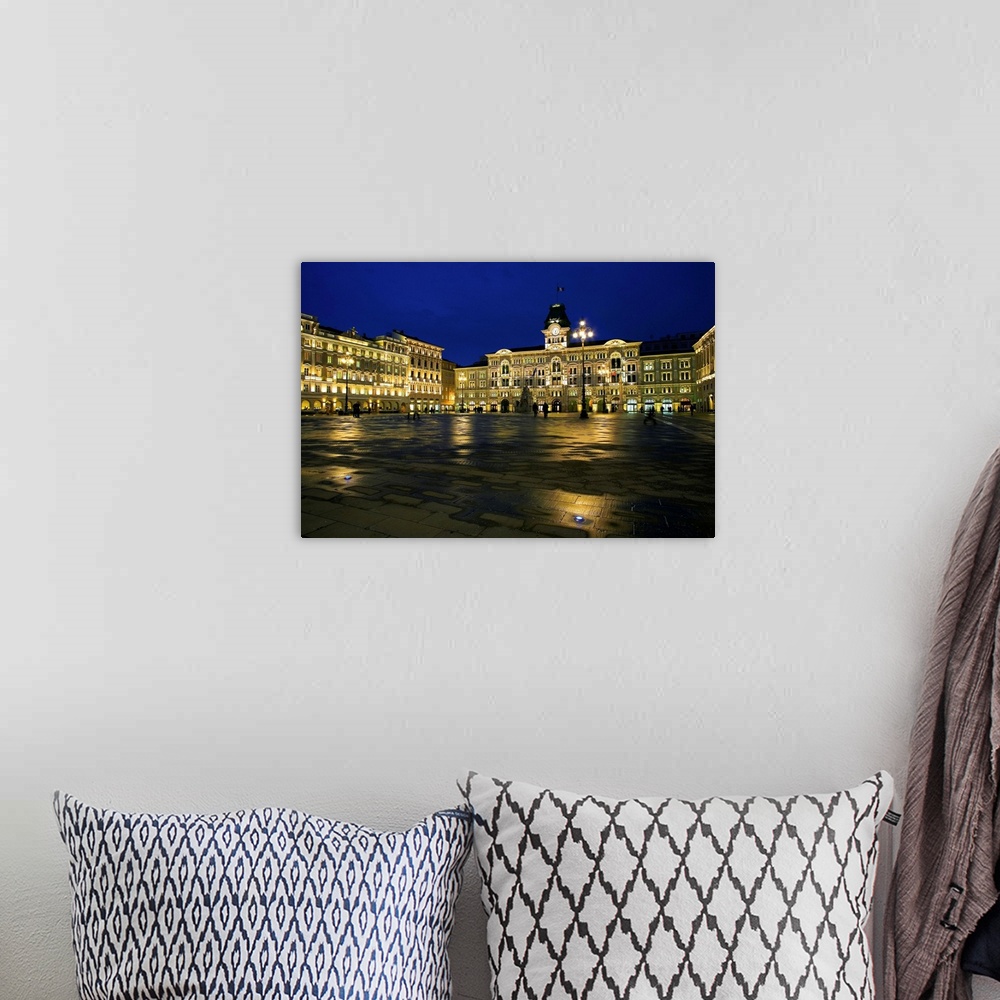 A bohemian room featuring Italy, Friuli-Venezia Giulia, Adriatic Coast, Trieste, Piazza Unit.. d'Italia and townhall