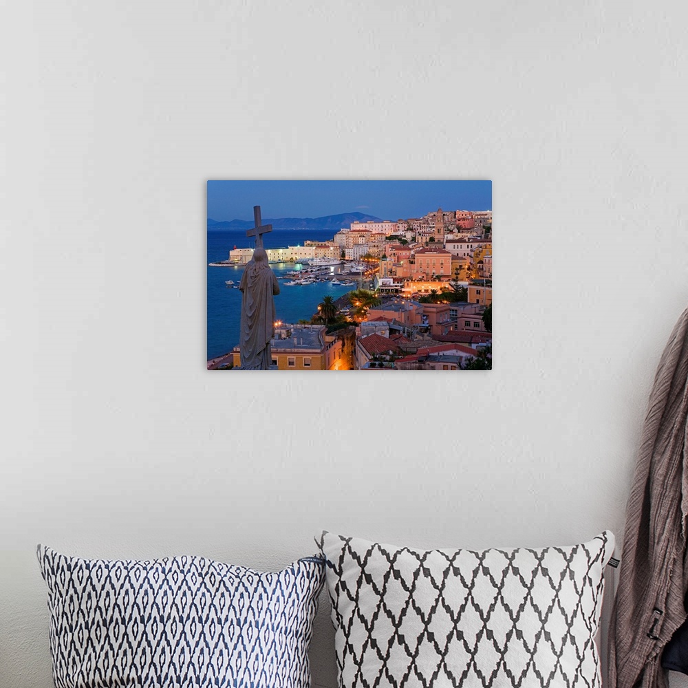 A bohemian room featuring Italy, Gaeta, View of the town from St Francis church