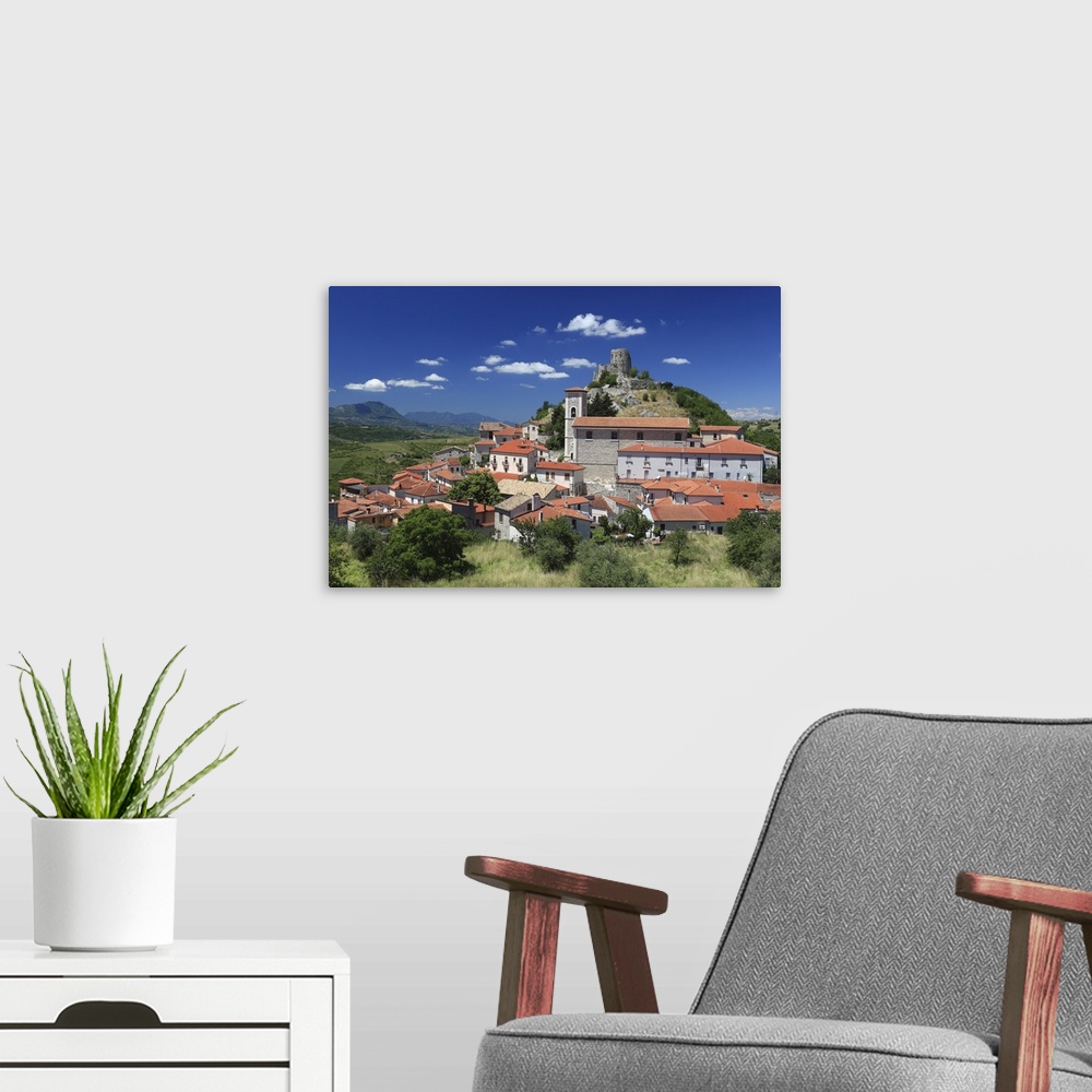 A modern room featuring Italy, Campania, Apennines, Appennini, Apennines, Avellino district, Irpinia, Rocca San Felice.