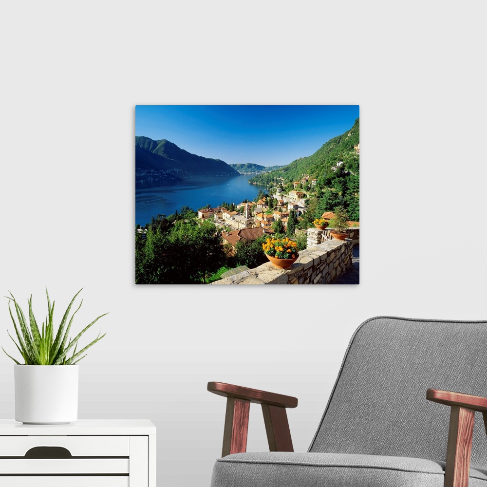 A modern room featuring Italy, Lake Como, Moltrasio