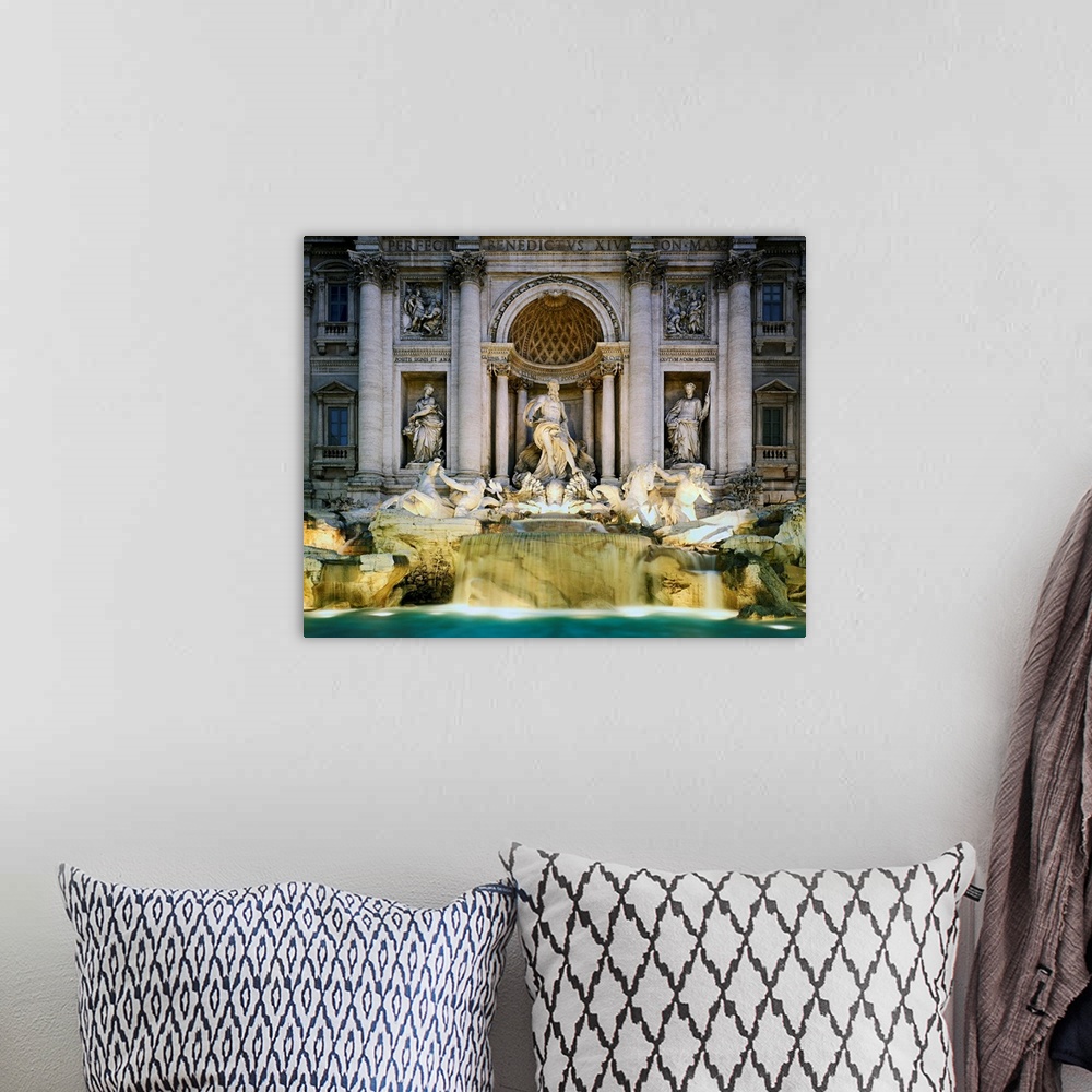 A bohemian room featuring Italy, Latium, Mediterranean area, Roma district, Rome, Trevi Fountain