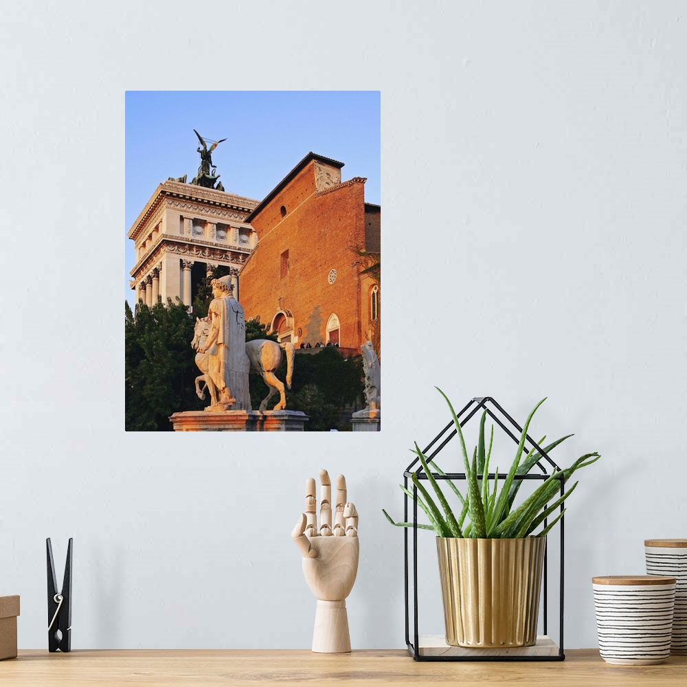 A bohemian room featuring Italy, Latium, Seven Hills of Rome, Rome, Capitoline Hill, Ara Coeli and Vittoriano