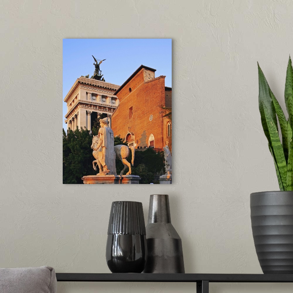 A modern room featuring Italy, Latium, Seven Hills of Rome, Rome, Capitoline Hill, Ara Coeli and Vittoriano