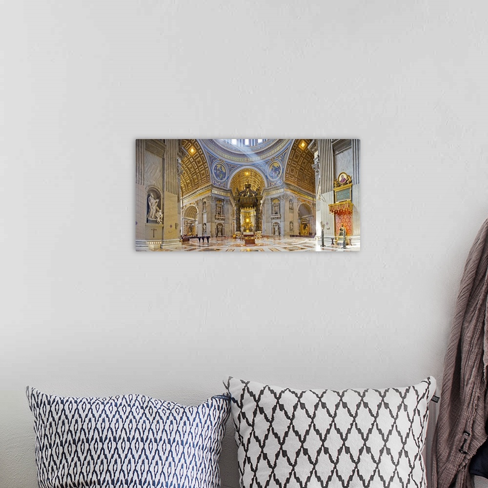 A bohemian room featuring Italy, Latium, Vatican City, Roma district, Rome, Saint Peter's Square, Saint Peter's Basilica